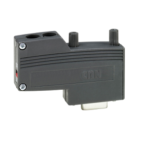 Schneider Electric CANopen Connector; 9-pin D-sub w/ line terminator; 180° cable outlet